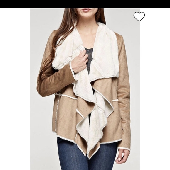 Faux/vegan suede jacket lovestitch large - Picture 3 of 13